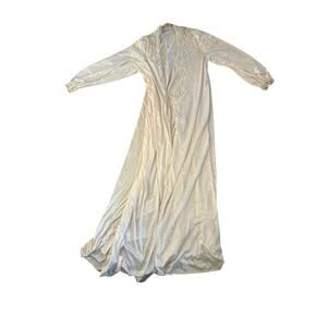 Vintage Women OS Timeless Classics Satin Wrap Lace Robe Kimono Pink Lingerie